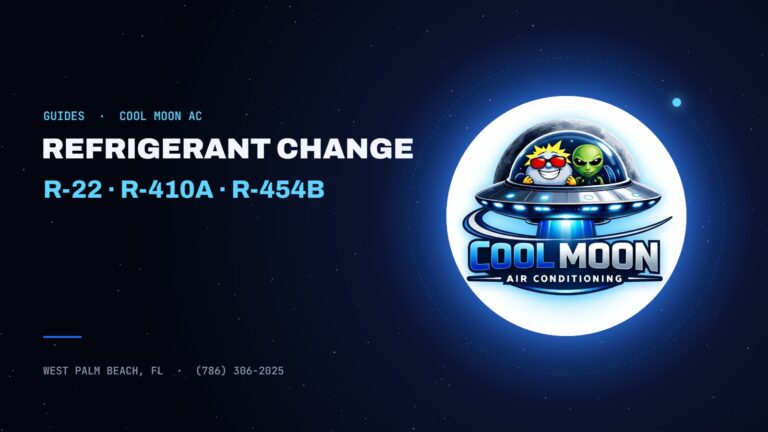 Refrigerant Change: R-22 · R-410A · R-454B - Cool Moon AC, West Palm Beach